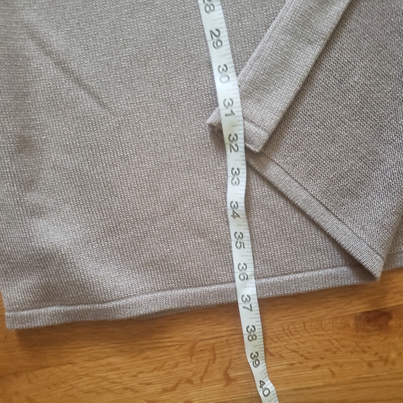 Phillipe Marques sz 12 sweater skirt set USA Made tan embellished sweater - Picture 3 of 12